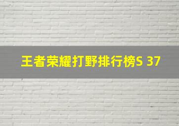 王者荣耀打野排行榜S 37